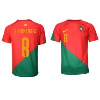 Camiseta Portugal Bruno Fernandes #8 Primera Equipación Replica Mundial 2022 mangas cortas